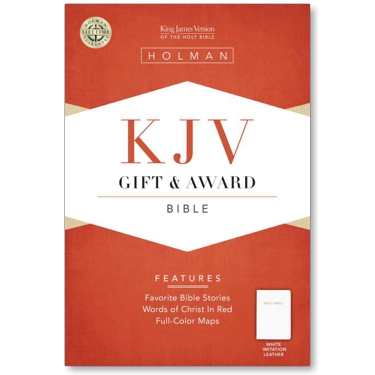 KJV Gift & Award Bible, White Imitation Leather