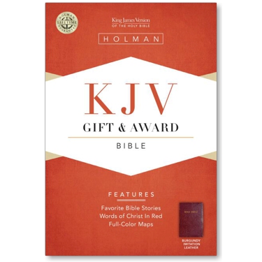 KJV Gift & Award Bible, Burgundy Imitation Leather