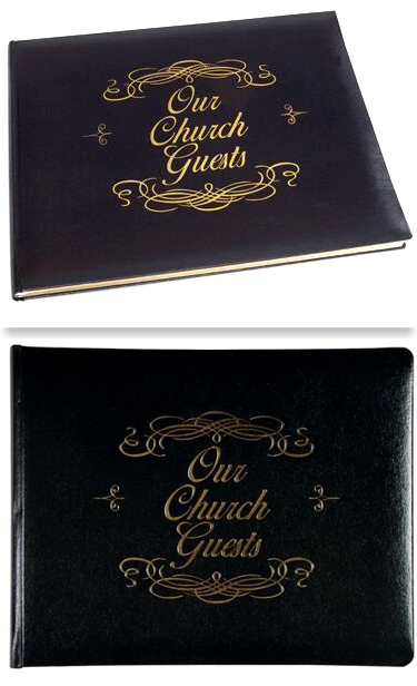 Church Guest Book Large Black