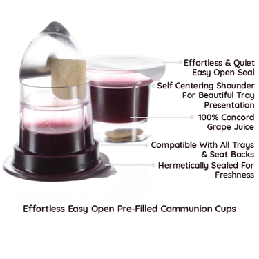 Simply Communion Cups Prefilled Concord Juice and Bread - 600 Units